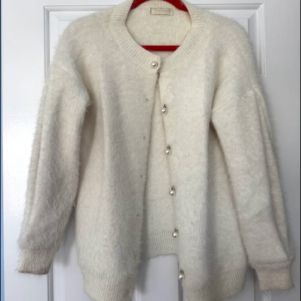 Vita Grace Fuzzy Cream Sweater